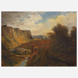 Monogrammist, Wanderer in Sommerlandschaft