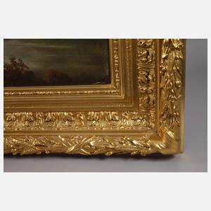 A. Bargatzki, große Landschaft im Prunkrahmen