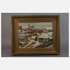 Russische Stadtansicht im Winter