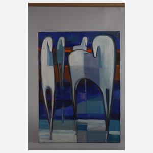 Wolf Reuther, attr., Weiße Pferde