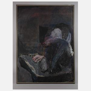 Kauernde im Interieur