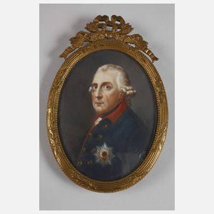 Zwei Miniaturportraits Alter Fritz