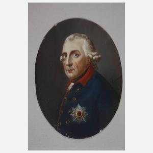 Zwei Miniaturportraits Alter Fritz