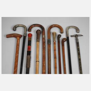 Konvolut Spazierstöcke