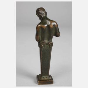 Bronze Petschaft mit Faun