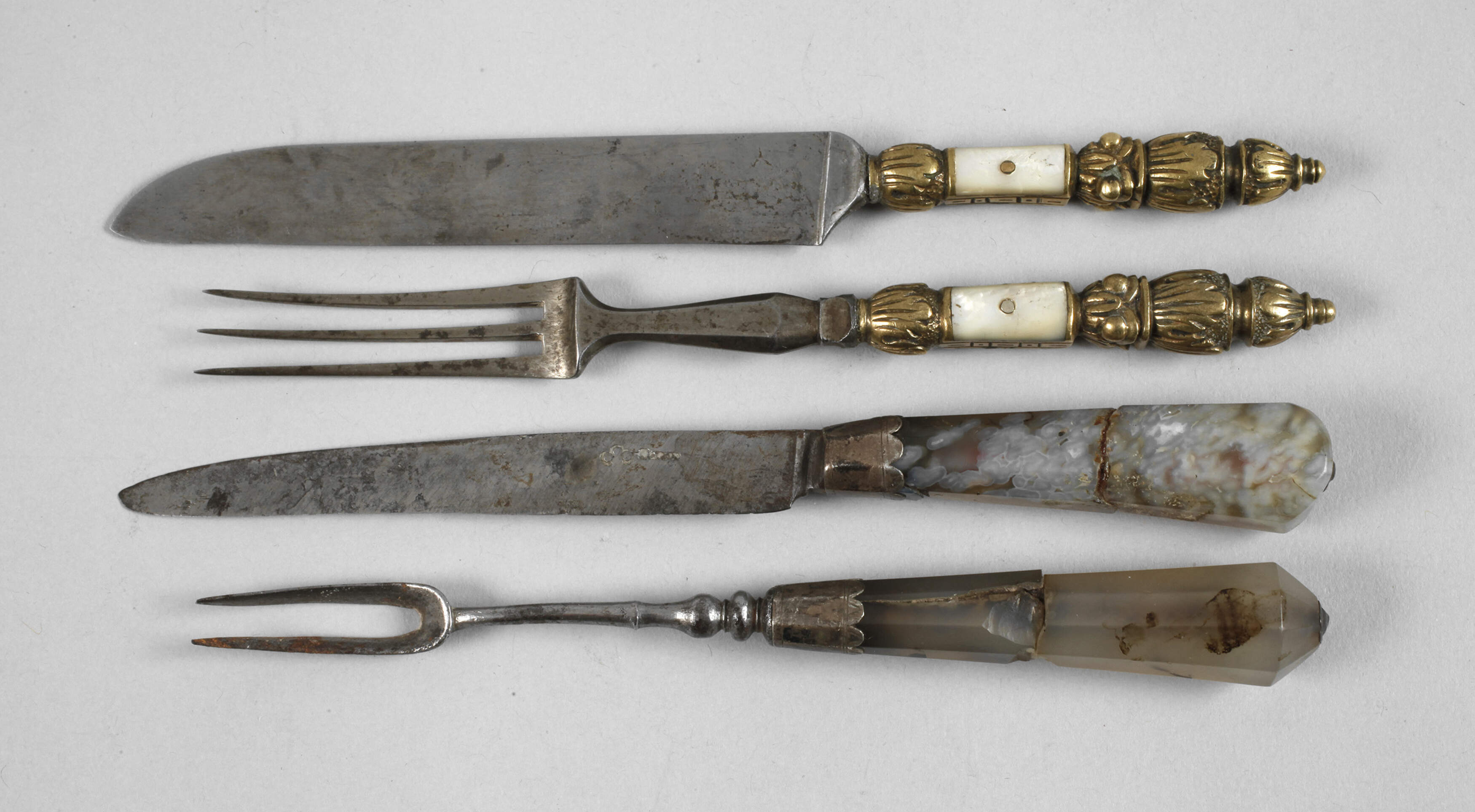 Vier Besteckteile Barock