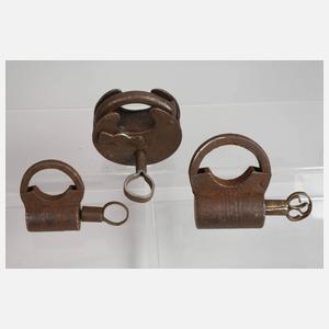 Konvolut historische Vorhängeschlösser