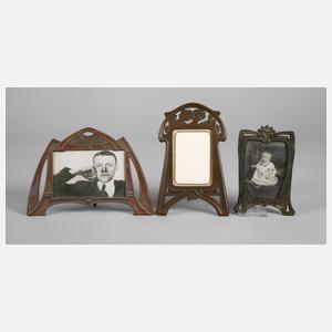 Drei Tischbilderrahmen Jugendstil