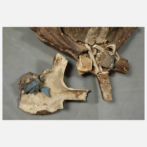 Hirschgeweih auf Keramikkopf