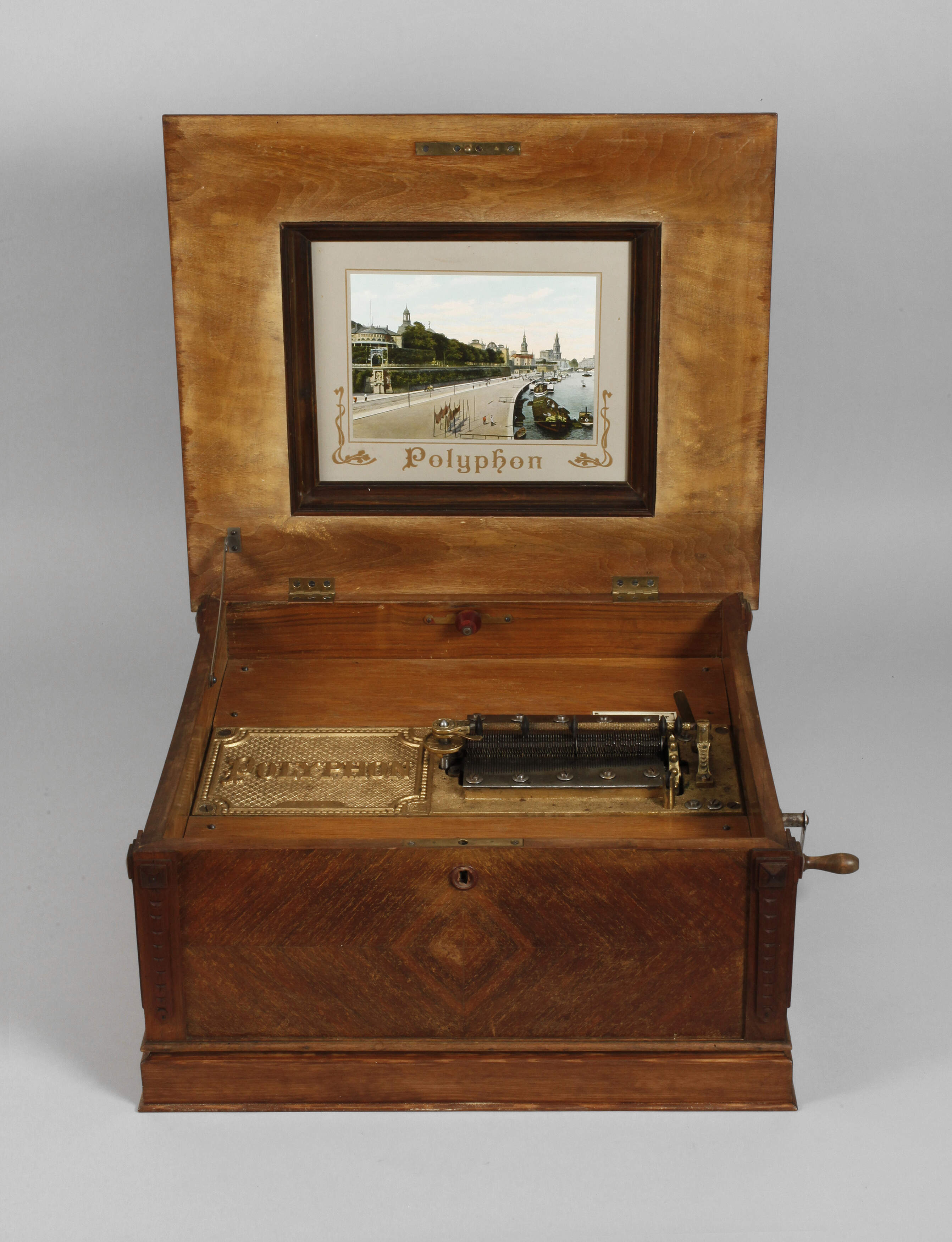 Große Plattenspieldose Polyphon