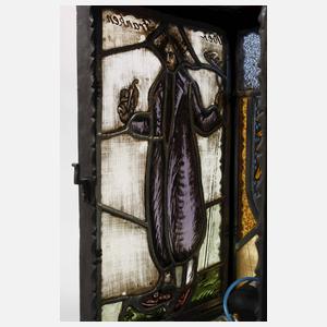 Deckenampel Bleiglas