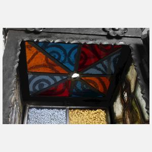 Deckenampel Bleiglas