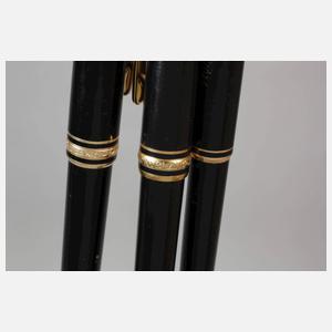 Drei Kugelschreiber Monblanc