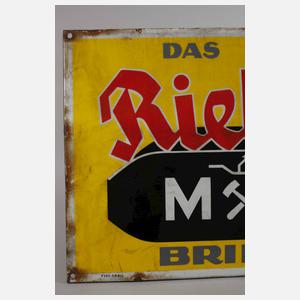 Emailleschild Riebeck