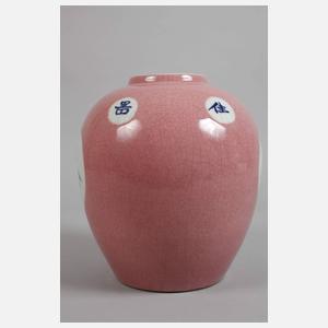 Vase mit Schriftzeichen