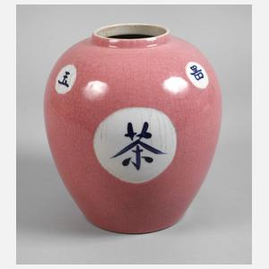 Vase mit Schriftzeichen