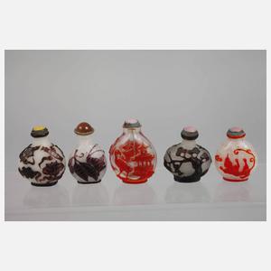 Konvolut Snuffbottles