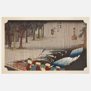 Regen in Tsuchiyama, Utagawa Hiroshige