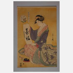 Farbholzschnitt Chobunsai Eishi