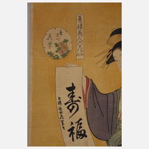 Farbholzschnitt Chobunsai Eishi