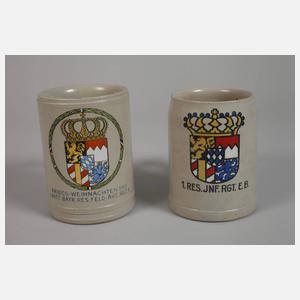 Sieben Bierkrüge 1. Weltkrieg