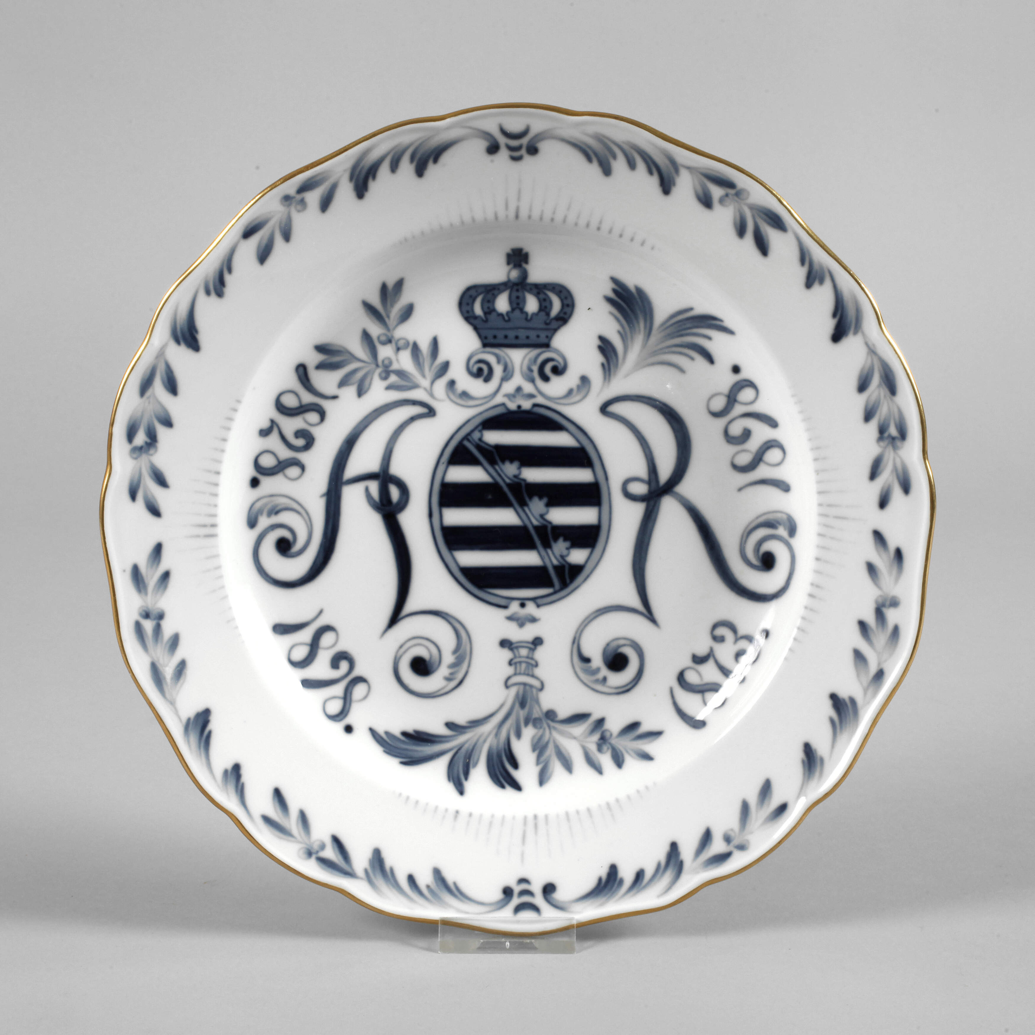 Meissen Jubiläumsteller Sachsen 1898