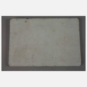 Patriotische Porzellanplakette Kaiserzeit