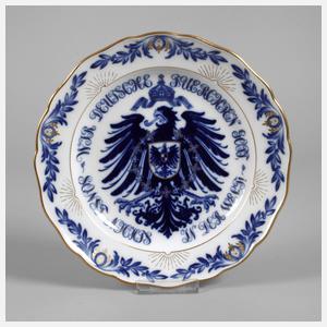 Meissen patriotischer Teller Kaiserzeit