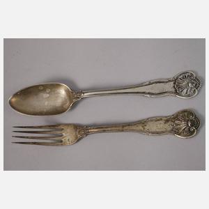 Silber 16 Teile Diplomatenbesteck