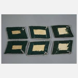 Drei Paar Kragenspiegel 3. Reich