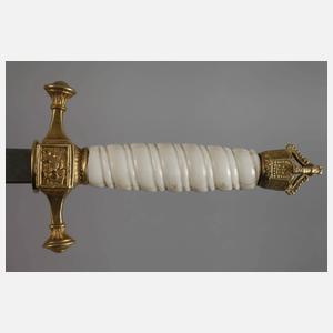 Kaiserlicher Marinedolch mit Damastklinge