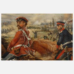 Zwei Gemälde Deutsch-Französischer Krieg 1870/71