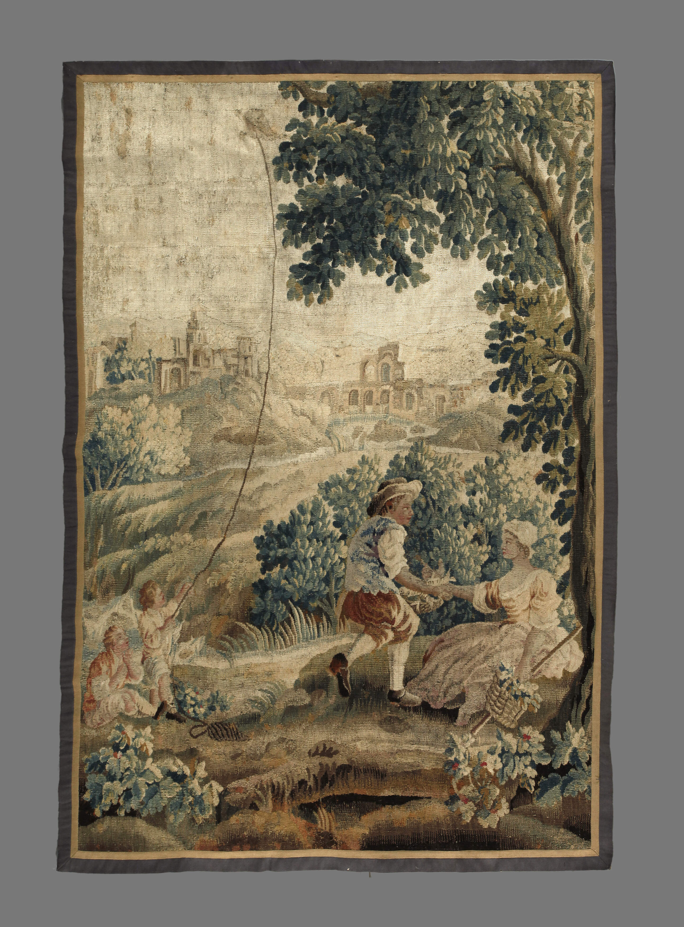 Barocke Tapisserie "Vogelfang"