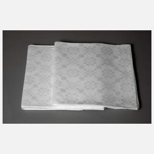 Paar Tafeltücher Quadratendekor