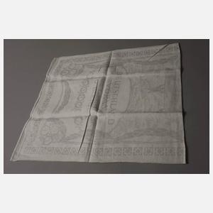 Paar Gebilddamast-Handtücher Zeppelinmotiv