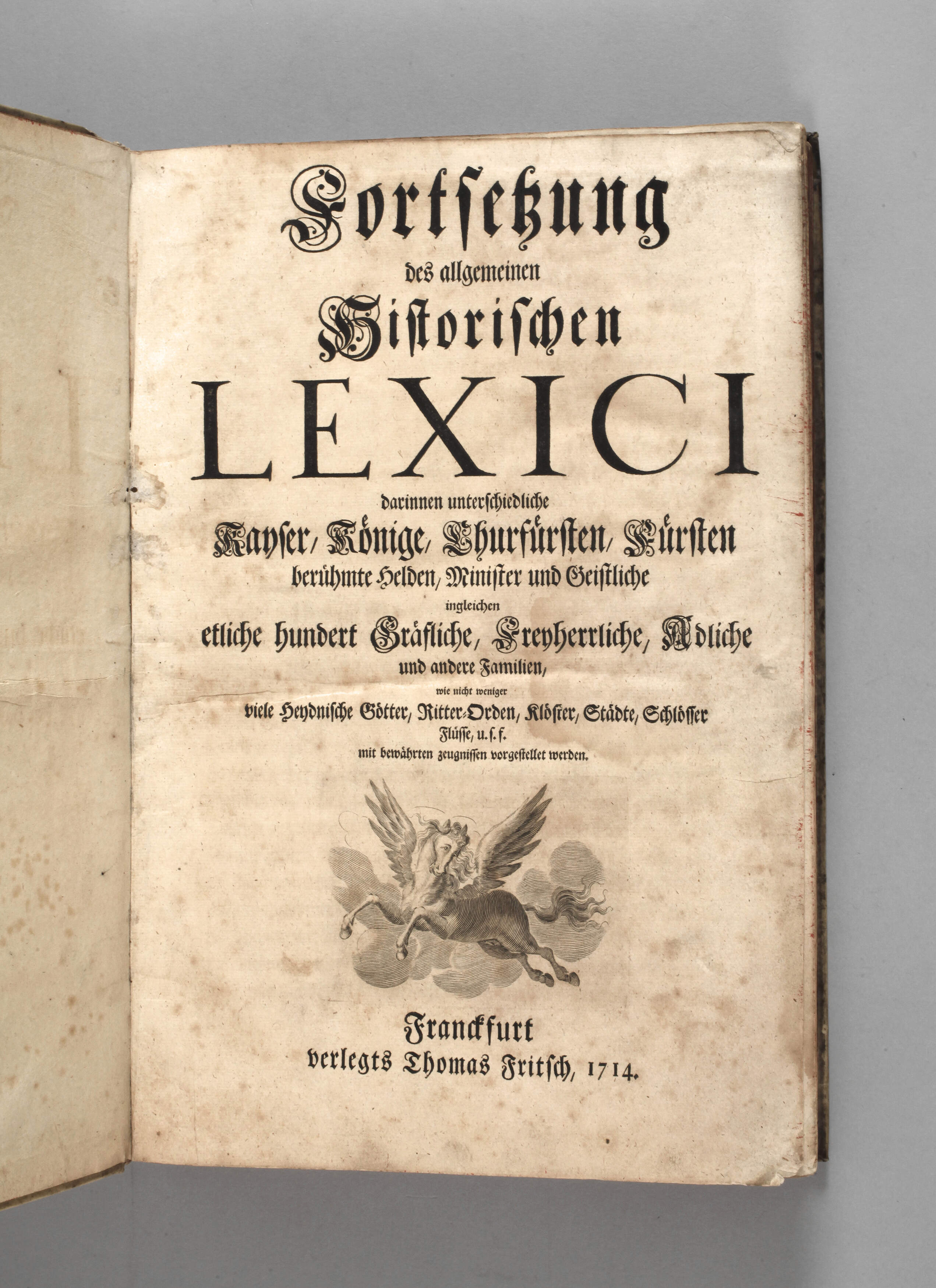 Fortsetzung des allgemeinen Historischen Lexici
