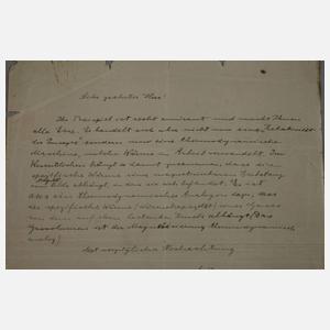 Brief und Autograph Albert Einstein