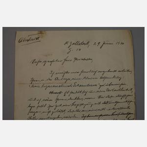 Brief und Autograph Albert Einstein