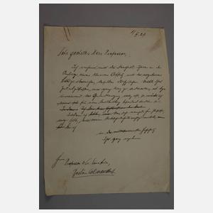 Brief und Autograph Albert Einstein