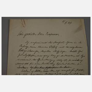 Brief und Autograph Albert Einstein