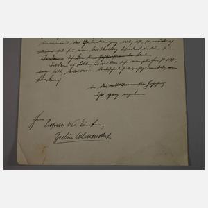 Brief und Autograph Albert Einstein