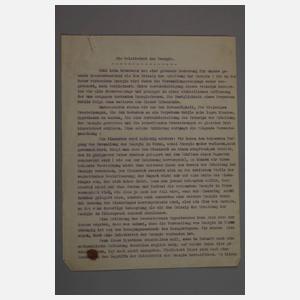 Brief und Autograph Albert Einstein