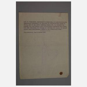 Brief und Autograph Albert Einstein