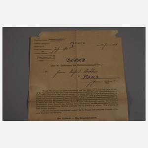 Papiernachlass Schlosserei Stockhaus Plauen