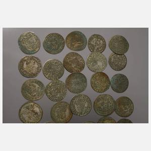 Konvolut historische Silbermünzen