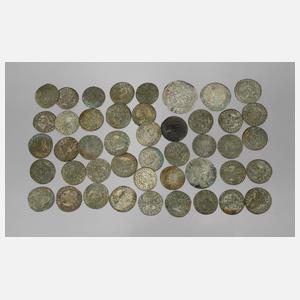 Konvolut historische Silbermünzen