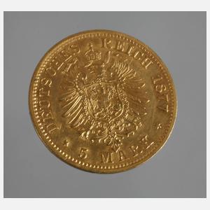 5 Mark Gold Württemberg