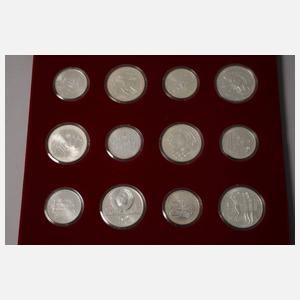 Konvolut Silbermünzen Olympiade Moskau 1980