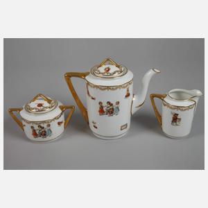 Puppenservice mit Kindermotiven