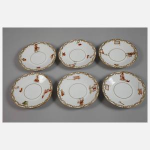 Puppenservice mit Kindermotiven